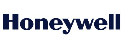 The image shows the word Honeywell in bold, dark blue letters on a light background.