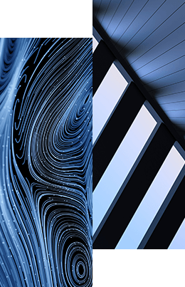 Split image: Left side shows abstract blue swirling lines with white dots, evoking fluid motion. Right side displays a close-up of a piano keyboard with black and white keys and a blue-tinted reflection, symbolizing seamless RadiantOne CyberArk integration.