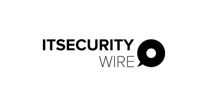 The ITSecurity Wire logo features the text ITSECURITY in bold and WIRE in thin letters, next to a black speech bubble with a circular cutout in the center.