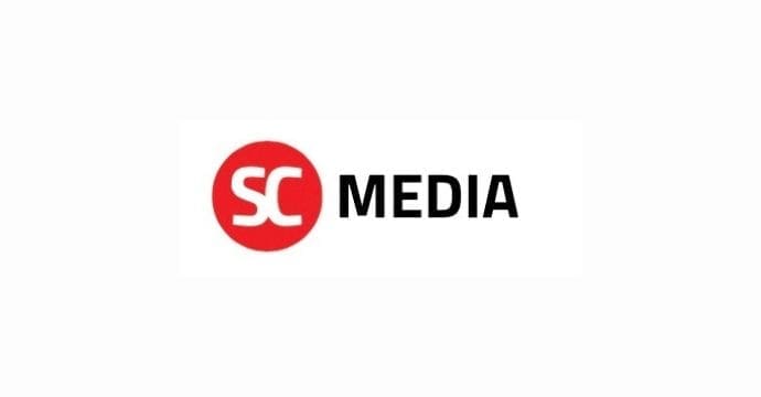 Logo featuring a red circle with white SC letters inside, next to the word MEDIA in bold black text on a white background.